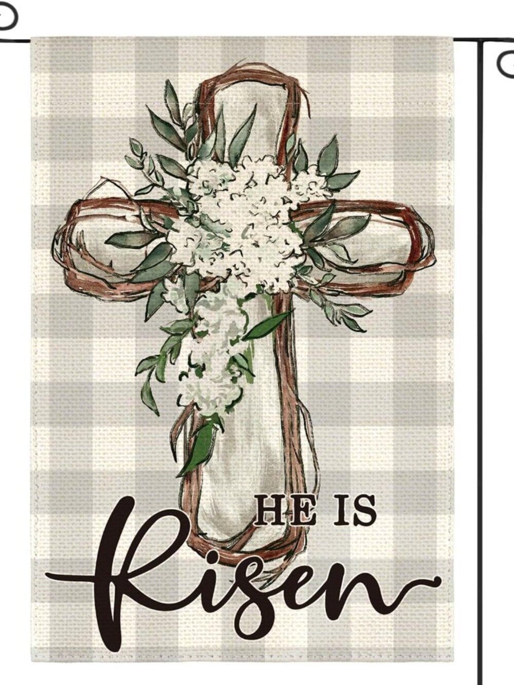 He Is Risen Easter Garden Flag 12x18 Inch Outside
